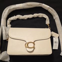 Coach - Chain Tabby Medium Leather Shoulder Bag 