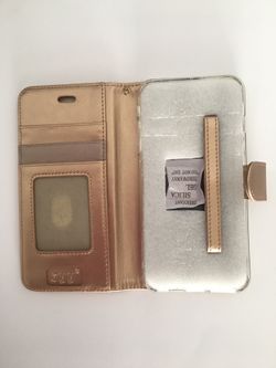 iPhone 6 Plus wallet case leather gold