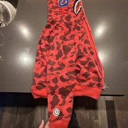 Red Bathing Ape Hoodie