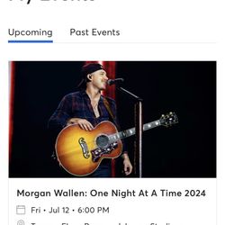 Morgan Wallen tickets July 12 Tampa 