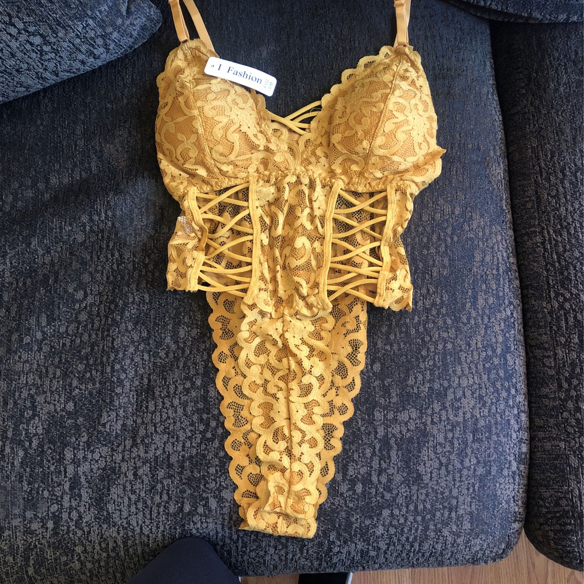 Yellow Lace Body Suit