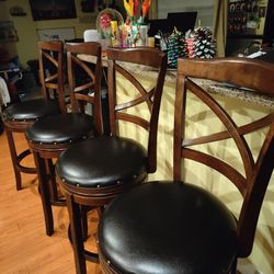 4 Bar Stools Chairs Barstools 28"