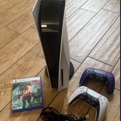 PS5 with 2 Contollers And Game