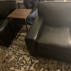 2  Leather Chairs 