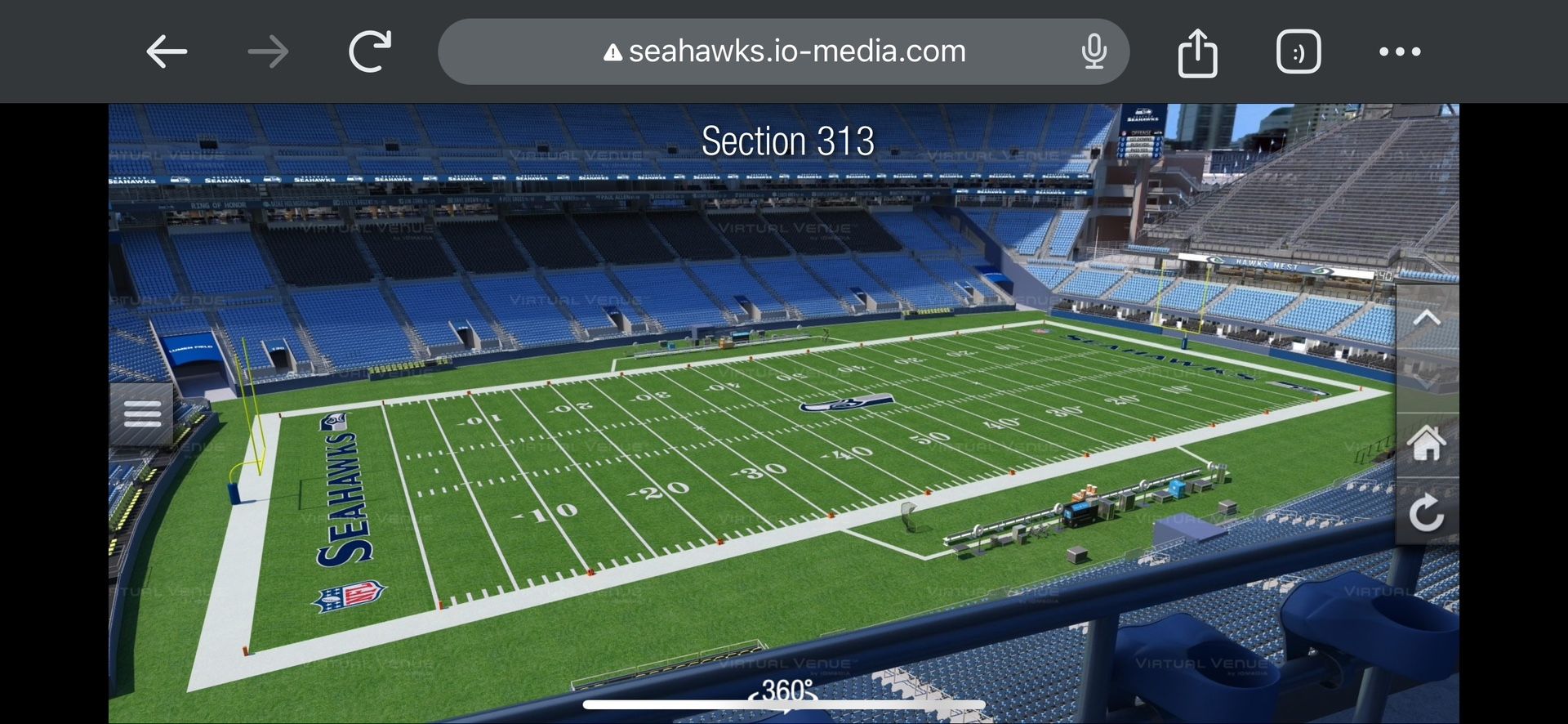 Seahawks Season Tickets | 4 Seats | 3rd Row Aisle