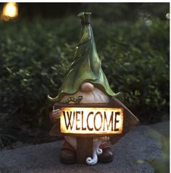 Brand New | Garden Gnome Solar LED Statue 