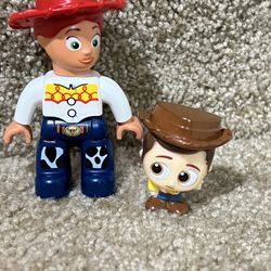Toy Story Disney Pixar Jesse Duplo figure & Woody Doorable lot of 2