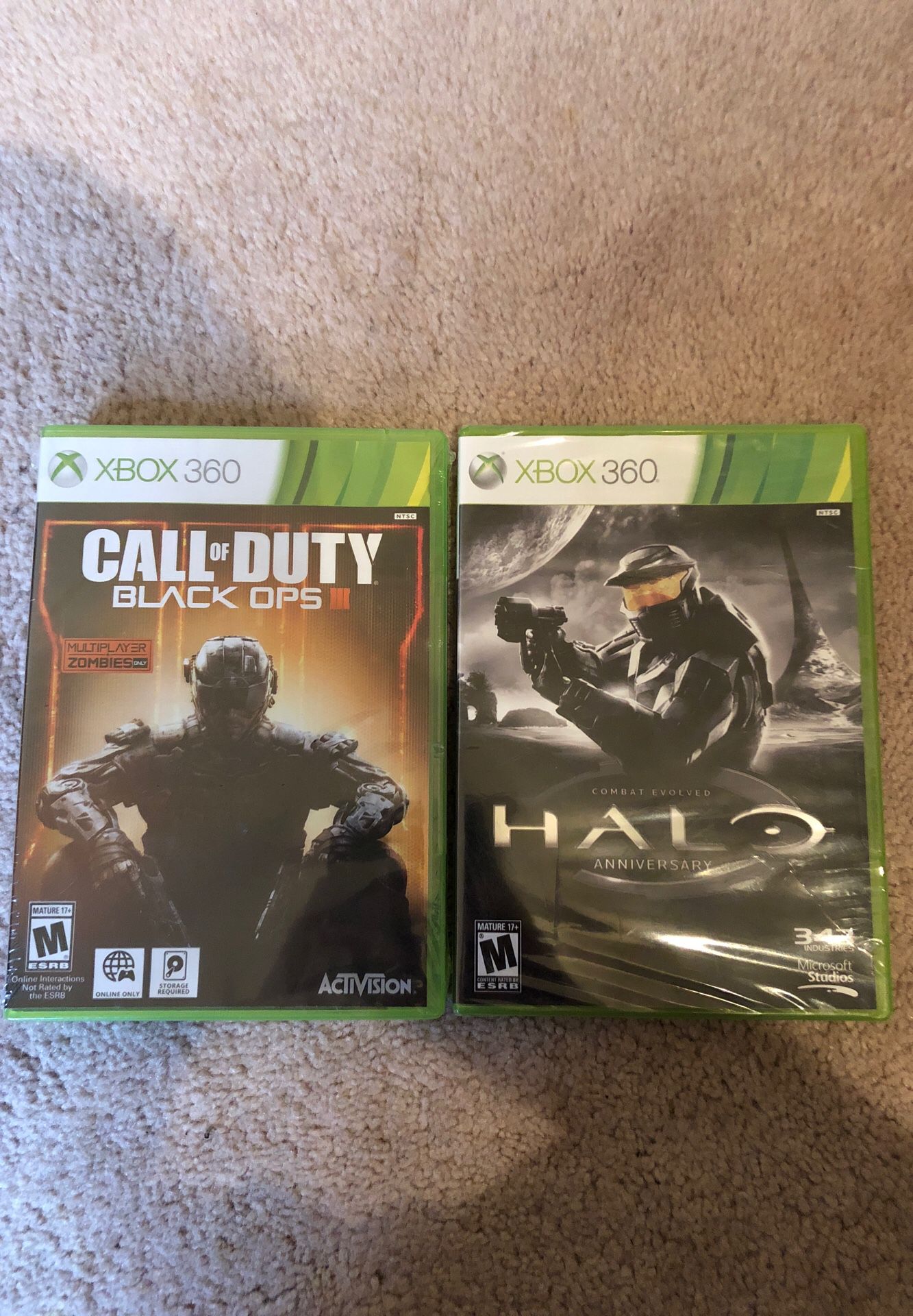 Call of Duty Black Ops 3 and Halo Combat Evolved Anniversary Unopened