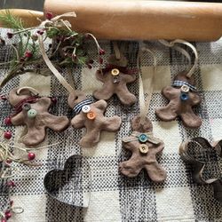 Homemade cinnamon salt dough ornaments 