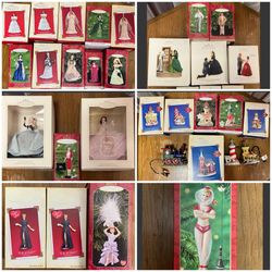Hallmark Keepsake Ornaments. Gone With the Wind, I Love Lucy, I Dream of Jeannie. Barbie was purchased. 