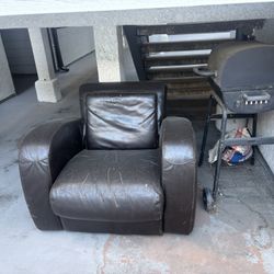 Leather Couch And BBQ GRILL FREEEE