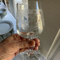 Cascade By Import Assoc Circa 1985 Fine Crystal Glassware Set See Description 