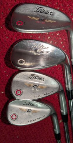 Four(4) Titleist/Vokey Design Spin Milled Wedge Set