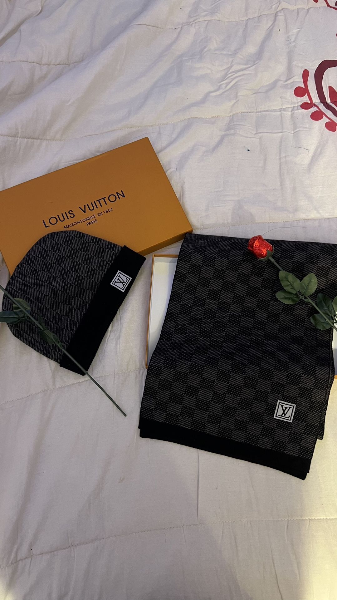 Brand New Louis Vuitton Scarf And Beanie