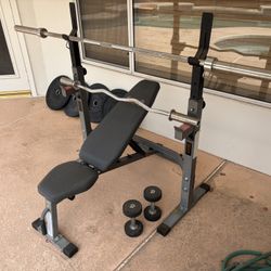 Bench press and Weight Set