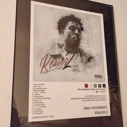 NBA Young Boy Album Cover Photos Framed 11 inch x 14 inch GLASS 