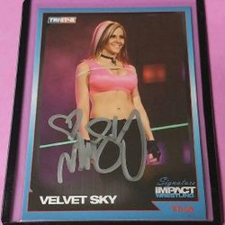 TNA Impact Velvet Sky Card AUTO Signature Autograph 2011 Beautiful People #8