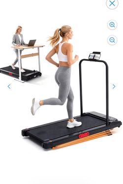 3.0HP Portable Under Desk Treadmill with Handle Bar & Incline, 0.6-7.6 mph, 350 lbs Capacity, Walking Pad for Home Workout, Jogging, Cardio