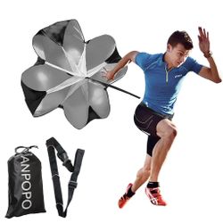 ANPOPO Bfsmile Running Speed Training 56" Parachute With Adjustable Strap, Free Carry Bag. Speed Chute Resistance Running Parachute For Kids Youth And