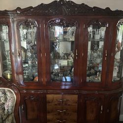 China Hutch And Dinning Table And Chairs