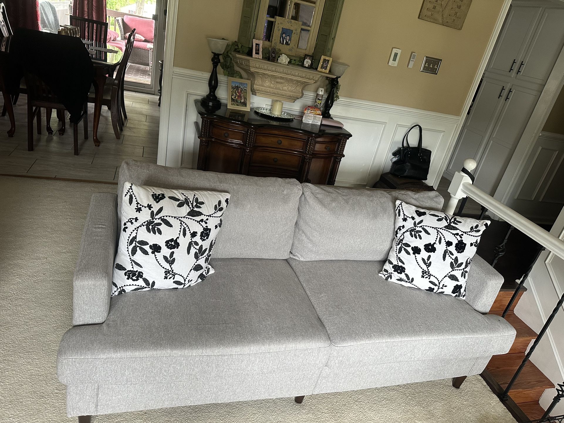 PENDING Light Gray Loveseat Sofa( Pillows Not Included)