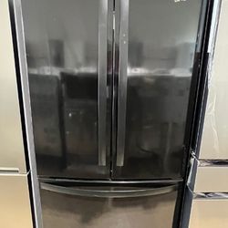 Black Refrigerator Whirlpool French Door 
