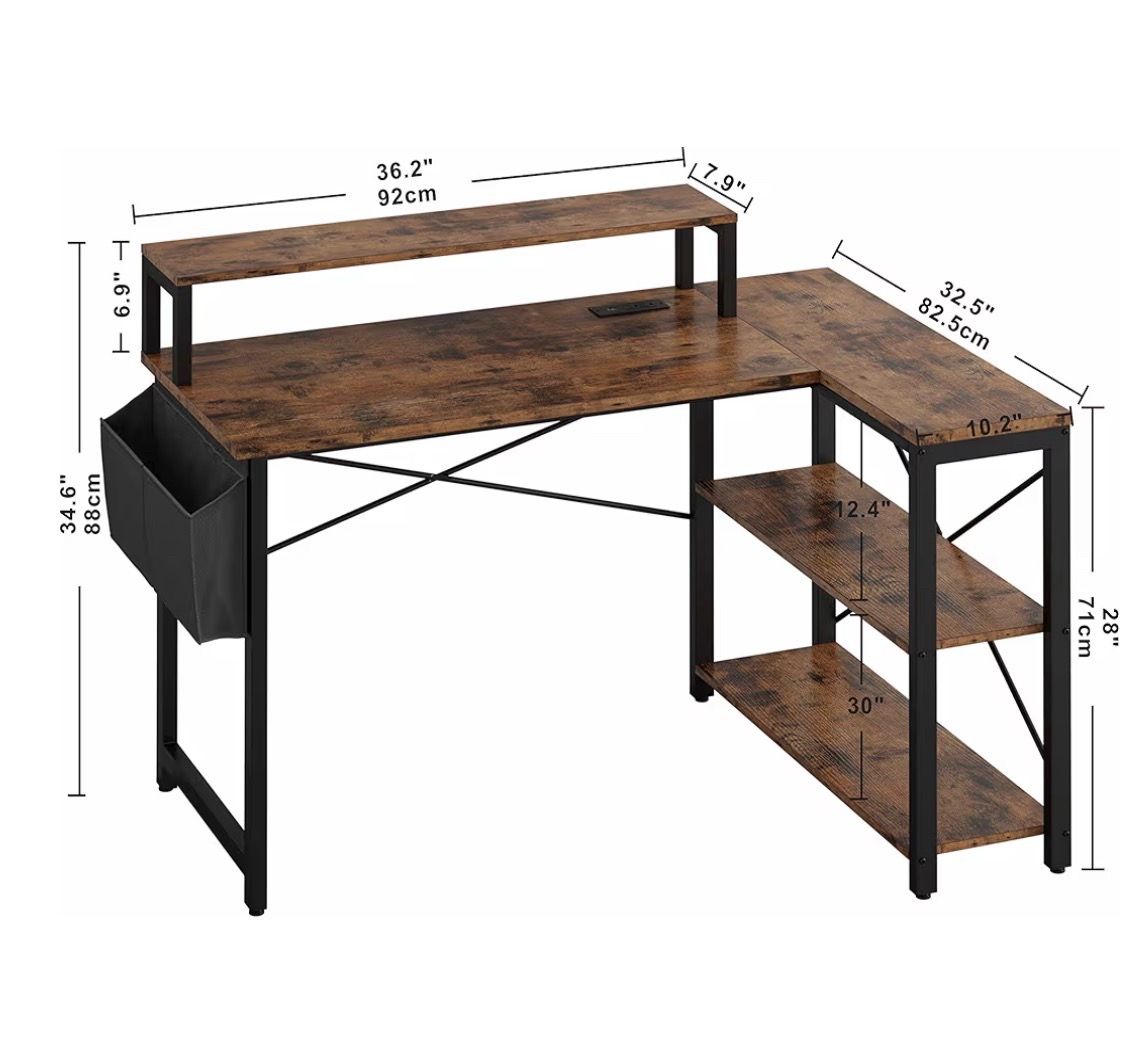 L shaped desk