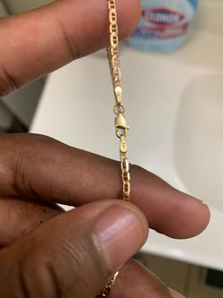 10K Gold Mariner Link Chain Necklace