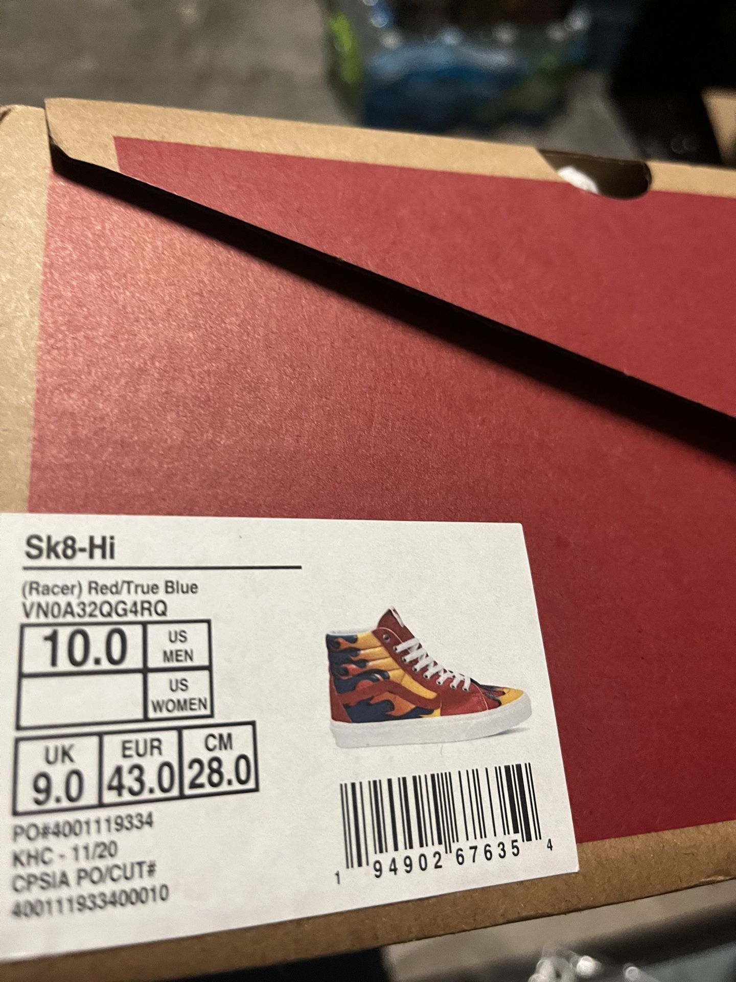 Sk8 Hi Size 10