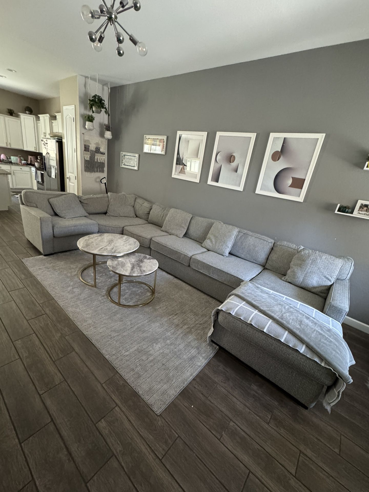 Beautiful Macy’s Gray Sectional Sofa - Excellent Condition!