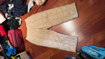 North face tan puffer ski pants