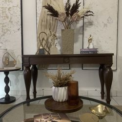 Brown Console Table With Drawers 