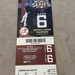 RARE 2009 YANKEES WORLD SERIES "MEGA" THATS MY TICKET CANVAS WALL ART