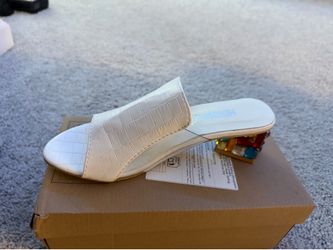 White sandals