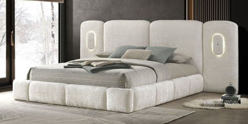 Brand New White Queen Platform Bed Frame w LED Lights (Available in Eastern King)