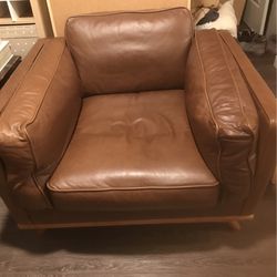 Genuine Leather Club Chair 