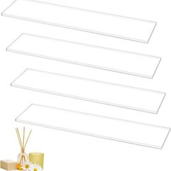 DERTE 4 Pack 13 Inch Medicine Cabinet Shelves 1/4 Inch Thicj Acrylic