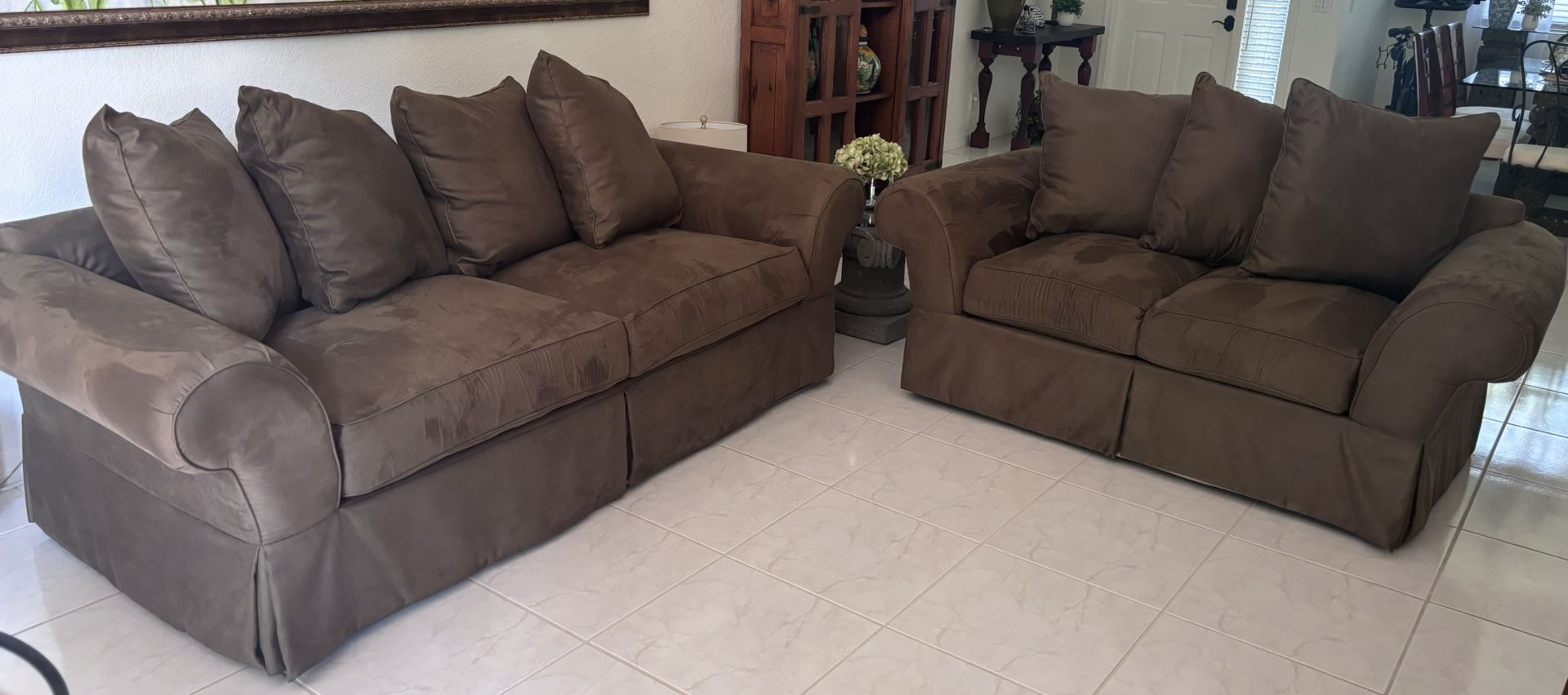 Couch + bed frame - $700 for both (used, good condition) cash only