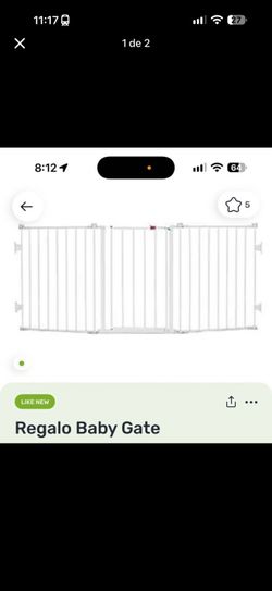Puerta de seguridad Cardinal Gates EX100 30"-90" extra ancha
