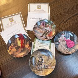 Germán Fairy Tale Collector Plates. 4 In Set