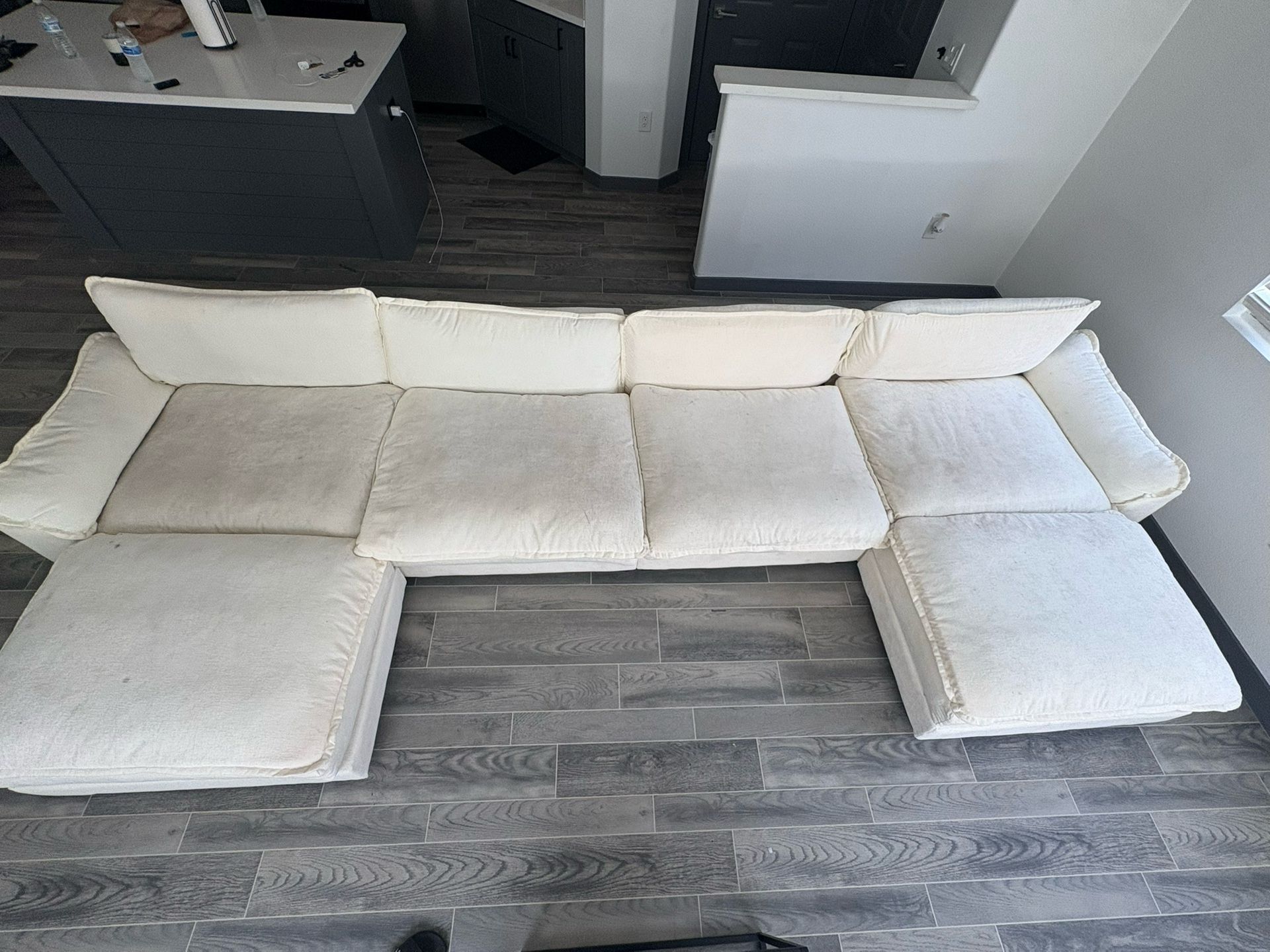 Modern Beige Sectional Couch - Great Condition! $450 OBO
