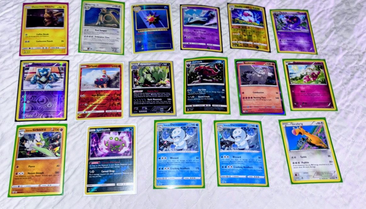 Pokemon Cards 21 Total, 15 Are Holographic Cards