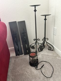 Wrought Iron Candle Holders 