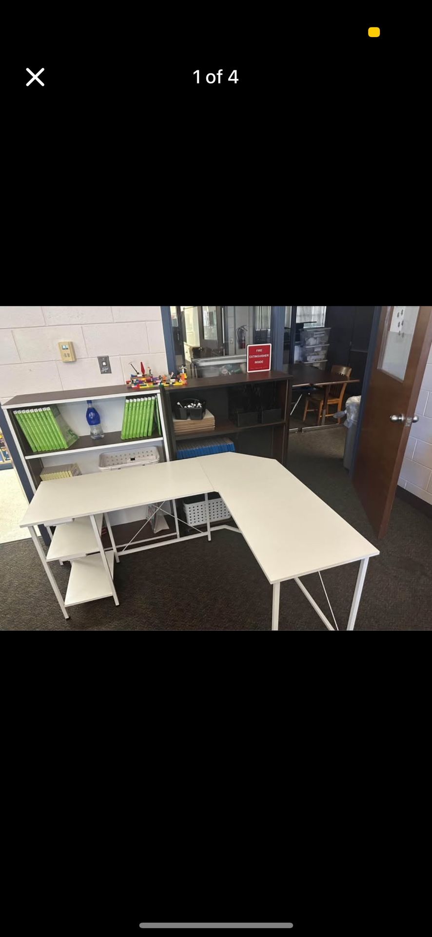 White L Shaped Desk