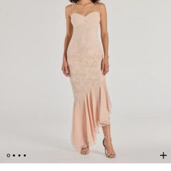 Windsor Lace Chiffon Asymmetric Mermaid Dress