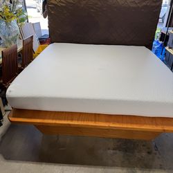 Custom King sized Bed frame With Head Board + King Sized Tuft N Needle Mattress