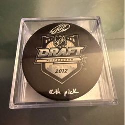 NHL Draft Pittsburg 2012 Mikhail Grigorenko Signed Hockey Puck 