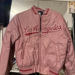 Los Ángeles Pink Bomber Jacket Size :Small 