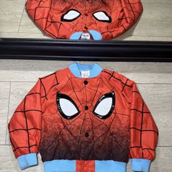 Vintage 2000s Kids / Toddlers Marvel Spiderman & Venom Varsity Bomber Jacket 