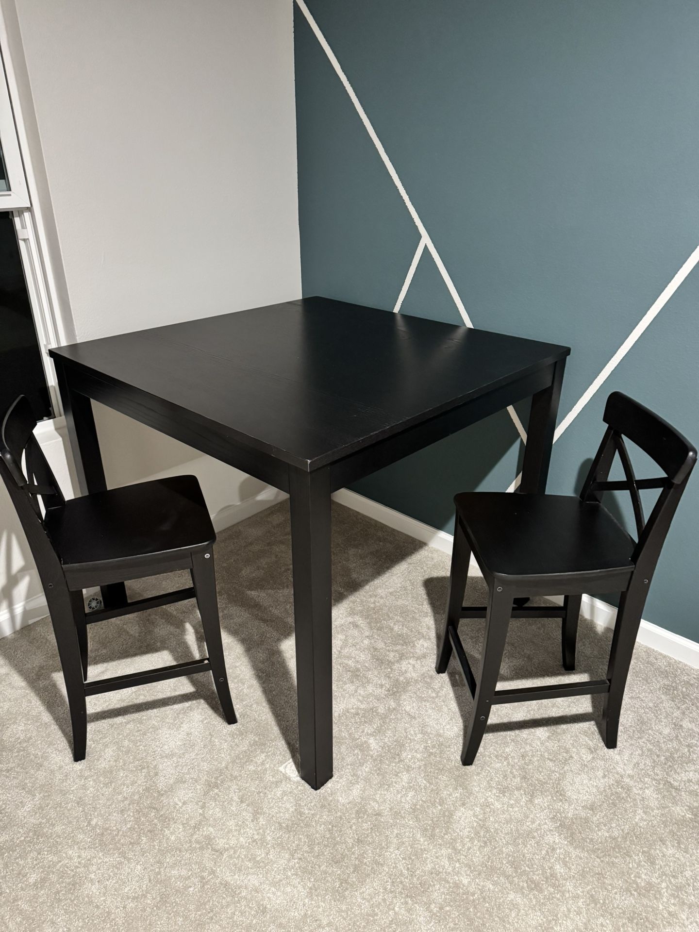 Table With Two Bar Stools